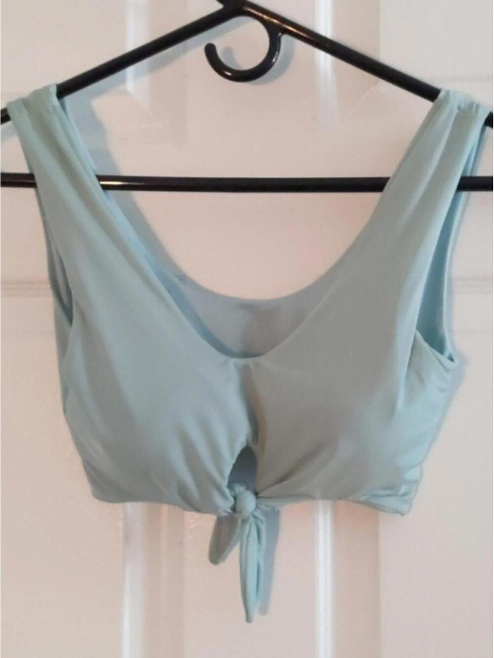 Sz.M Kensie Minty green summer top, bikini top, swim top